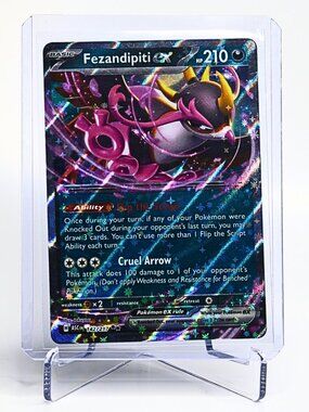 Pokemon TCG Fezandipiti ex Full Art Holo Display Card NM